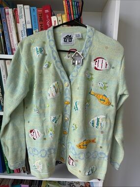 Storybooks embroidered cardigan